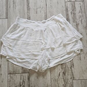 Torrid Crinkle White Women's Layered Shorts / Skort 4X